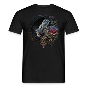 Lion Motif Lion Animal Lovers Art Animaux Colorés - T-shirt homme - noir - Devant - AI Model Male 178 light (178cm)