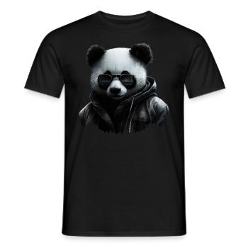 Panda Kunst Tierliebhaber Pandabär Bär Motiv - Männer T-Shirt - Schwarz - Vorne - AI Model Male 178 light (178cm)