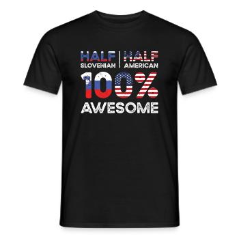 Né slovène Slovénie États-Unis - T-shirt homme - noir - Devant - AI Model Male 178 light (178cm)