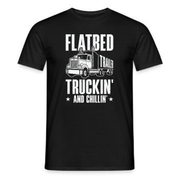 Chauffeur de camion à plate-forme Chauffeur de camion - T-shirt homme - noir - Devant - AI Model Male 178 light (178cm)