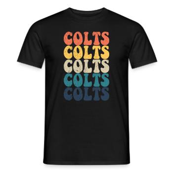 Colts High School Colts Sportteam Retro Colts - Männer T-Shirt - Schwarz - Vorne - AI Model Male 178 light (178cm)