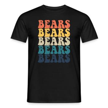 Bears High School Bears Sports Team Retro Bears - Männer T-Shirt - Schwarz - Vorne - AI Model Male 178 light (178cm)