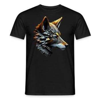 Fox Animal Lovers Animal Gift Idea - Men's T-Shirt - black - Front - AI Model Male 178 light (178cm)