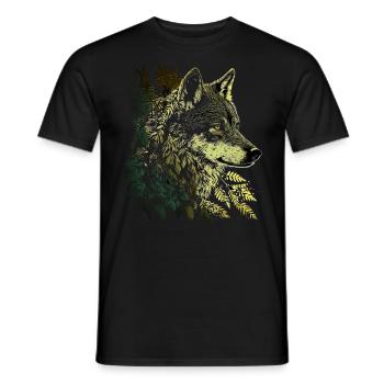 Wolf Gift Howling Wolves Animal Animal Animal Motif Chasse - T-shirt homme - noir - Devant - AI Model Male 178 light (178cm)