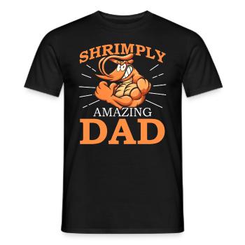 Shrimply Amazing Dad Bodybuilder Shrimp Vatertag - Männer T-Shirt - Schwarz - Vorne - AI Model Male 178 light (178cm)