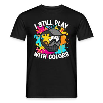 You sleep, you beat paintballer team sports - Men's T-Shirt - black - Front - AI Model Male 178 light (178cm)