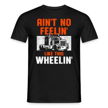 Truck Driver Trucker Driving - Men's T-Shirt - black - Front - AI Model Male 178 light (178cm)