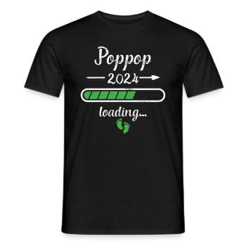 Poppop 2024 Loading Schwangerschaft Großvater - Männer T-Shirt - Schwarz - Vorne - AI Model Male 178 light (178cm)