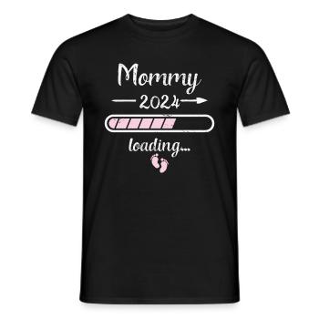 Mommy 2024 Loading Pregnancy Mother Mom Birth - Men's T-Shirt - black - Front - AI Model Male 178 light (178cm)