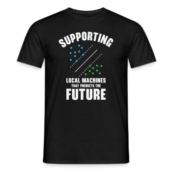 Support Vector Machines Programmierer Künstliche - Männer T-Shirt - Schwarz - Vorne - AI Model Male 178 light (178cm)