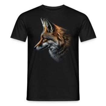 Fuchs Tierliebhaber Tierisch Tier Geschenkidee - Männer T-Shirt - Schwarz - Vorne - AI Model Male 178 light (178cm)