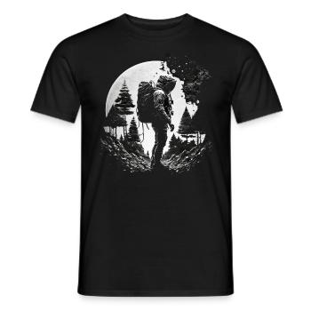 Moon Astronaut Space Gift - Men's T-Shirt - black - Front - AI Model Male 178 light (178cm)