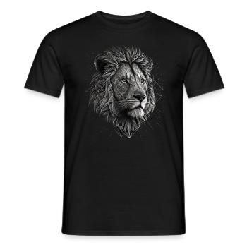 Löwe Geschenk Tiere Tiermotiv Zoo - Männer T-Shirt - Schwarz - Vorne - AI Model Male 178 light (178cm)