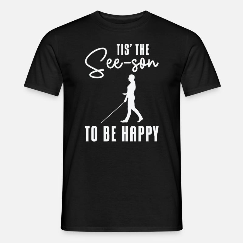 Conscience de la cécité aveugle en braille - T-shirt homme - noir
