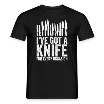 Messersammler Messer Sammeln - Männer T-Shirt - Schwarz - Vorne - AI Model Male 178 light (178cm)