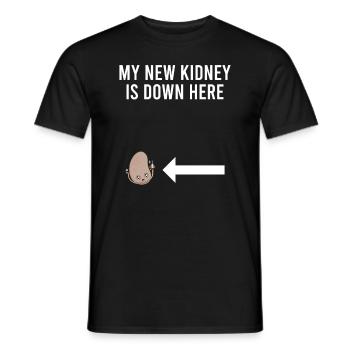 Neue Niere Transplantation Dialyse - Männer T-Shirt - Schwarz - Vorne - AI Model Male 178 light (178cm)