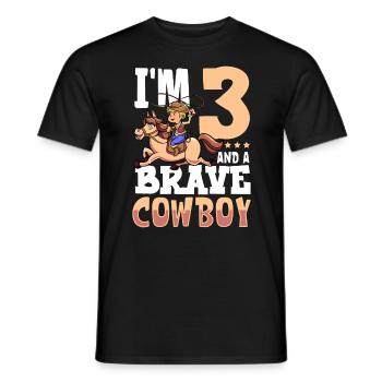 Ich bin 3 - Jungen Cowboy - Männer T-Shirt - Schwarz - Vorne - AI Model Male 178 light (178cm)