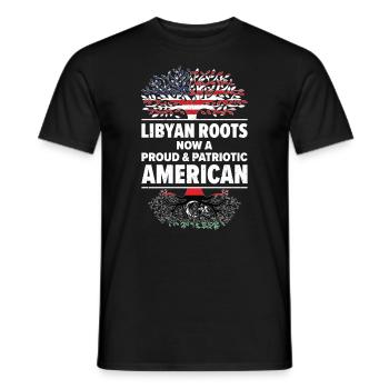 Geboren in Libyen Libyen Amerikaner USA - Männer T-Shirt - Schwarz - Vorne - AI Model Male 178 light (178cm)