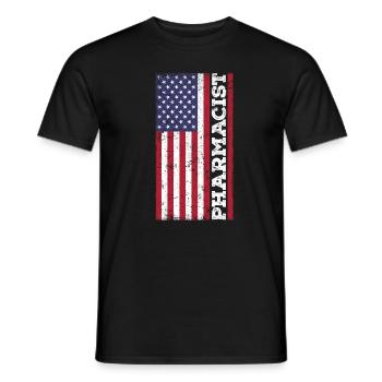 Pharmaciens patriotes, pharmaciens américains - T-shirt homme - noir - Devant - AI Model Male 178 light (178cm)