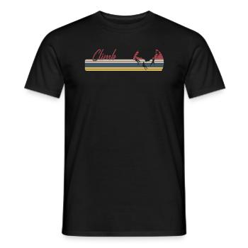 Escalade Rétro Escalade Affligé - T-shirt homme - noir - Devant - AI Model Male 178 light (178cm)