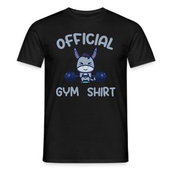 Chemise de gym officielle Fitness Musculation musculation - T-shirt homme - noir - Devant - AI Model Male 178 light (178cm)