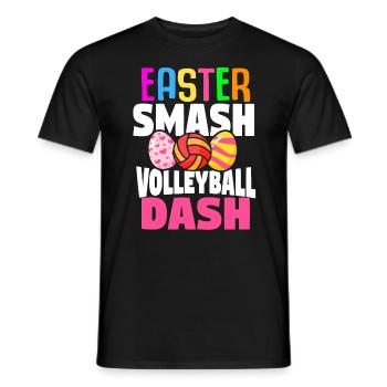 Easter Volleyball Holiday Rabbit Sport - Men's T-Shirt - black - Front - AI Model Male 178 light (178cm)