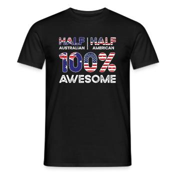 Geboren Australien Australien Amerikanisch USA - Männer T-Shirt - Schwarz - Vorne - AI Model Male 178 light (178cm)