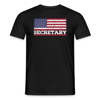 Secrétaire Amérique Secrétaires - T-shirt homme - noir - Devant - AI Model Male 178 light (178cm)
