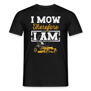 Lawn Mower Mowing Landscaping Landscaper - Men's T-Shirt - black - Front - AI Model Male 178 light (178cm)