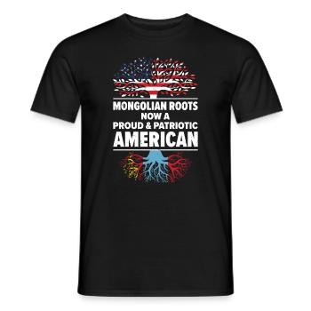 Né en Mongolie Mongolie Américains USA - T-shirt homme - noir - Devant - AI Model Male 178 light (178cm)
