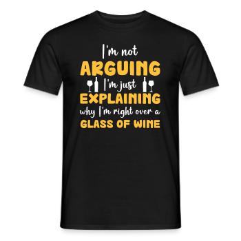Wine Drinking Wine Tasting Wine Lover - Men's T-Shirt - black - Front - AI Model Male 178 light (178cm)