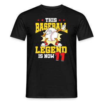 Diese Baseball-legende Ist Jetzt 11 Sports Kid - Männer T-Shirt - Schwarz - Vorne - AI Model Male 178 light (178cm)