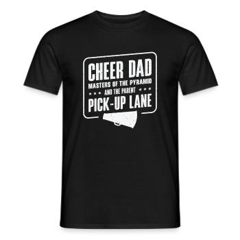 Cheerleader Proud Cheer Dad Cheerleading Beer - Men's T-Shirt - black - Front - AI Model Male 178 light (178cm)