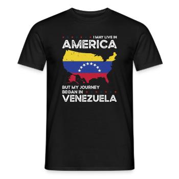 Geborener Venezolaner Venezuela Amerikaner USA - Männer T-Shirt - Schwarz - Vorne - AI Model Male 178 light (178cm)