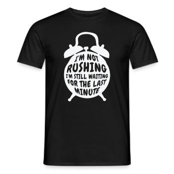 Procrastinating Alarm Clock Procrastinator Work - Men's T-Shirt - black - Front - AI Model Male 178 light (178cm)