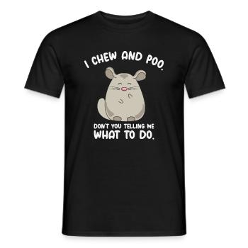 Chinchilla Niedliches Tier Haustier Chinchilla - Männer T-Shirt - Schwarz - Vorne - AI Model Male 178 light (178cm)
