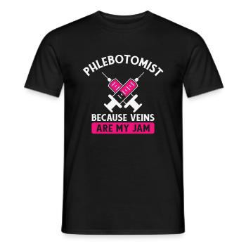Phlebotomist Phlebotomie Krankenschwester Tech - Männer T-Shirt - Schwarz - Vorne - AI Model Male 178 light (178cm)