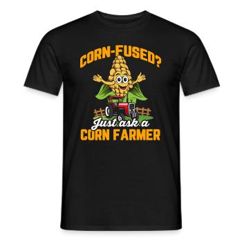 Corn Agriculture Crops Farming Farmer - Men's T-Shirt - black - Front - AI Model Male 178 light (178cm)