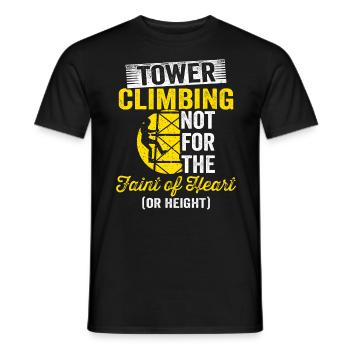 Cell Tower Climber Climbing Technician - Men's T-Shirt - black - Front - AI Model Male 178 light (178cm)