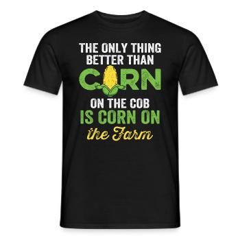 Corn Agriculture Crops Farming Farmer - Men's T-Shirt - black - Front - AI Model Male 178 light (178cm)