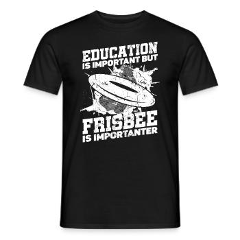 Bildung Ist Wichtig, Aber Sport Ultimate Frisbee - Männer T-Shirt - Schwarz - Vorne - AI Model Male 178 light (178cm)