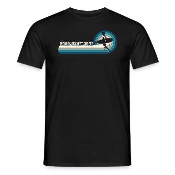 Funny Worlds Okayest Surfer Surfen - Männer T-Shirt - Schwarz - Vorne - AI Model Male 178 light (178cm)