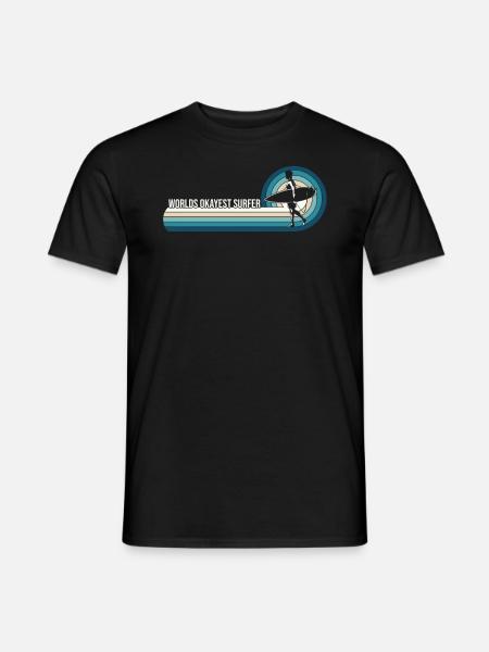 Funny Worlds Okayest Surfer Surfen - Männer T-Shirt - Schwarz