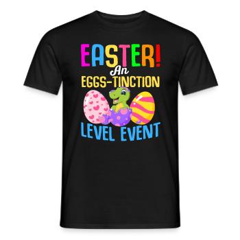 Easter T-rex Dinosaur Rabbit Easter Holiday - Men's T-Shirt - black - Front - AI Model Male 178 light (178cm)