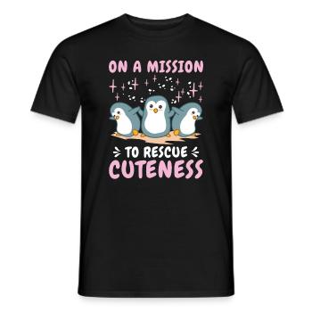 World Wildlife Day Penguin Nature Wildlife - Men's T-Shirt - black - Front - AI Model Male 178 light (178cm)