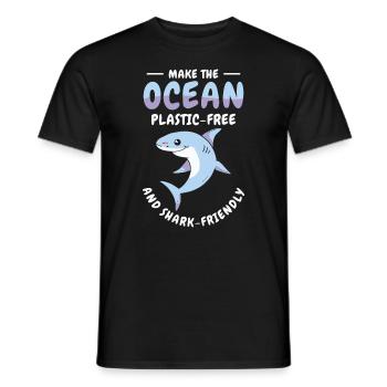 Journée mondiale des animaux Requins Bien-être animal Faune marine - T-shirt homme - noir - Devant - AI Model Male 178 light (178cm)