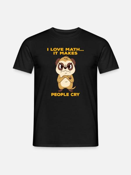 Angry meerkat likes math - Men's T-Shirt - black