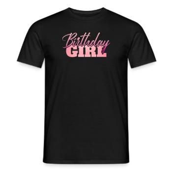 Fête d’anniversaire des filles, rosé - T-shirt homme - noir - Devant - AI Model Male 178 light (178cm)