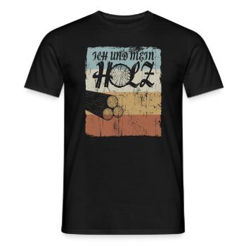 Ich Und Mein Holz - Lustiges Schreiner - Männer T-Shirt - Schwarz - Vorne - AI Model Male 178 light (178cm)