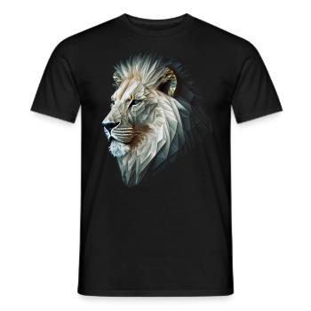 Lion Colorful Big Cat Kuns Animal Gift Africa Zoo - Men's T-Shirt - black - Front - AI Model Male 178 light (178cm)
